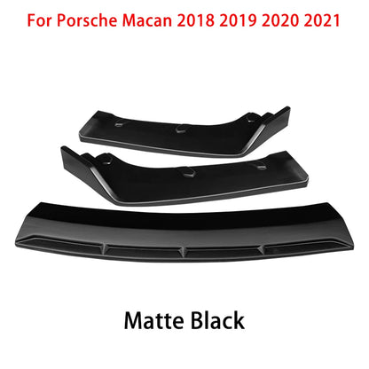 Lèvre avant style carbone Porsche Macan – Finition premium en ABS (2018–2021)