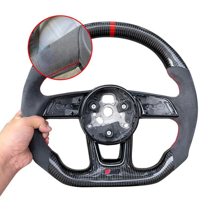 Volant Audi en carbone & Alcantara – Finition performance premium