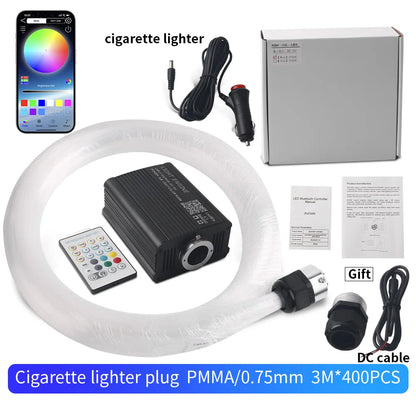 Ciel étoilé LED 16 W à fibre optique – Ambiance premium pour intérieur automobile