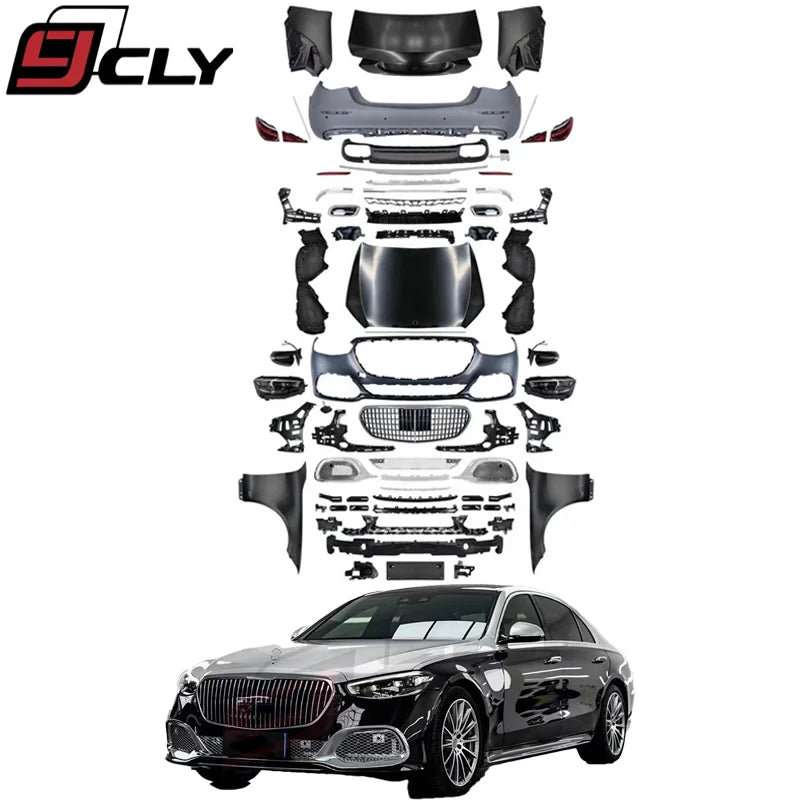 Kit carrosserie prestige Mercedes-Benz Classe S W221 – Transformation style W223 Maybach (2021–2024)