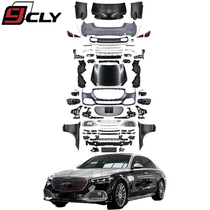 Kit carrosserie prestige Mercedes-Benz Classe S W221 – Transformation style W223 Maybach (2021–2024)