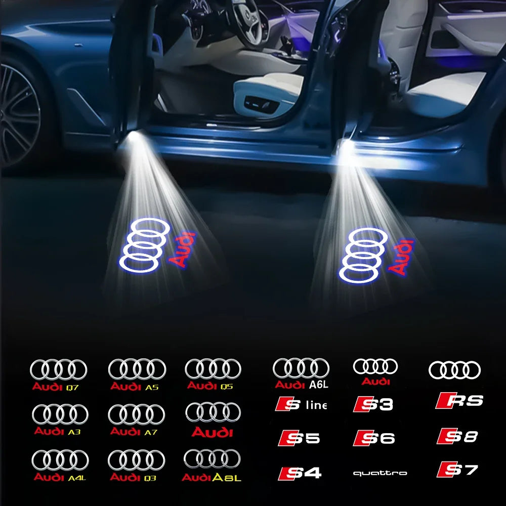 Signature lumineuse Audi – Projecteurs laser HD de portière (lot de 2)