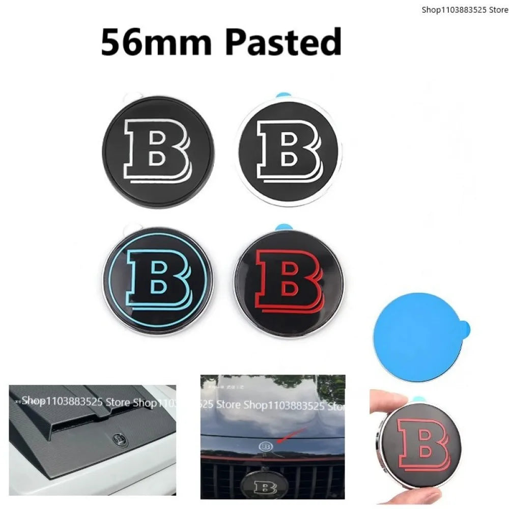 Emblème Brabus “B” 56 mm – Finition prestige pour Mercedes Vito et Classe V (capot ou coffre)