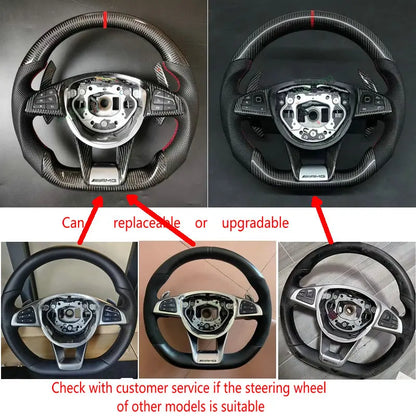 Volant AMG en carbone véritable & cuir premium – Finition sport Mercedes-Benz