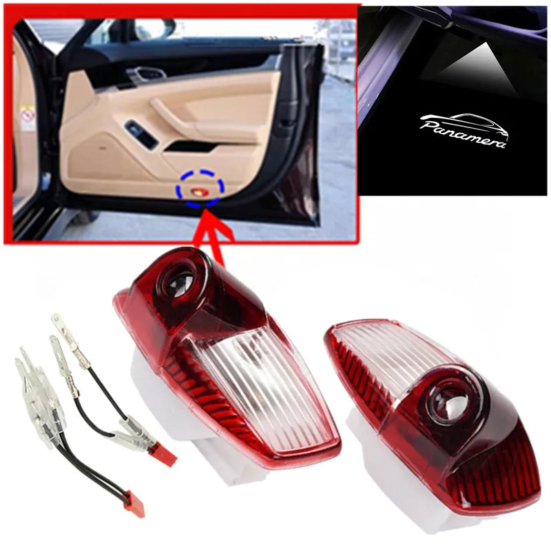 Signature lumineuse Porsche Panamera – Projecteurs LED de portière premium (970)