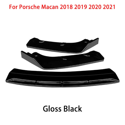 Lèvre avant style carbone Porsche Macan – Finition premium en ABS (2018–2021)