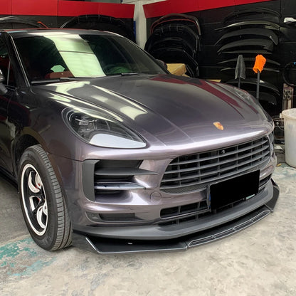Lèvre avant style carbone Porsche Macan – Finition premium en ABS (2018–2021)