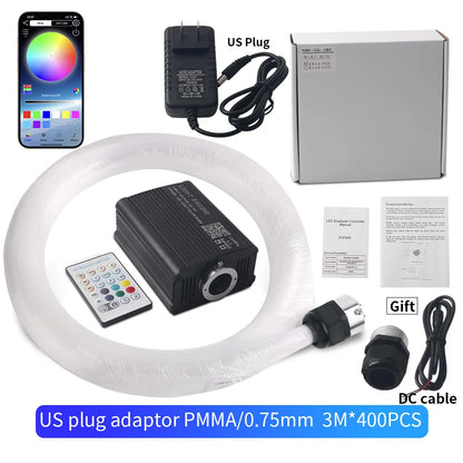 Ciel étoilé LED 16 W à fibre optique – Ambiance premium pour intérieur automobile