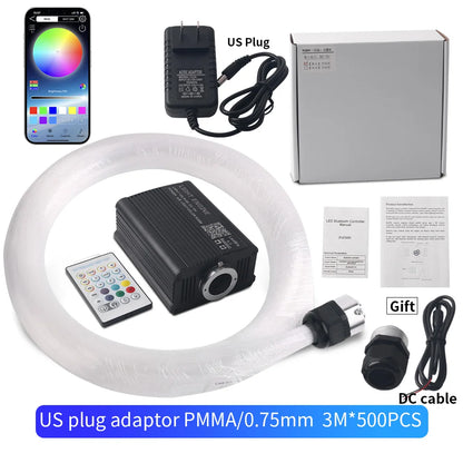 Ciel étoilé LED 16 W à fibre optique – Ambiance premium pour intérieur automobile