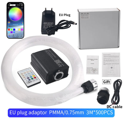 Ciel étoilé LED 16 W à fibre optique – Ambiance premium pour intérieur automobile