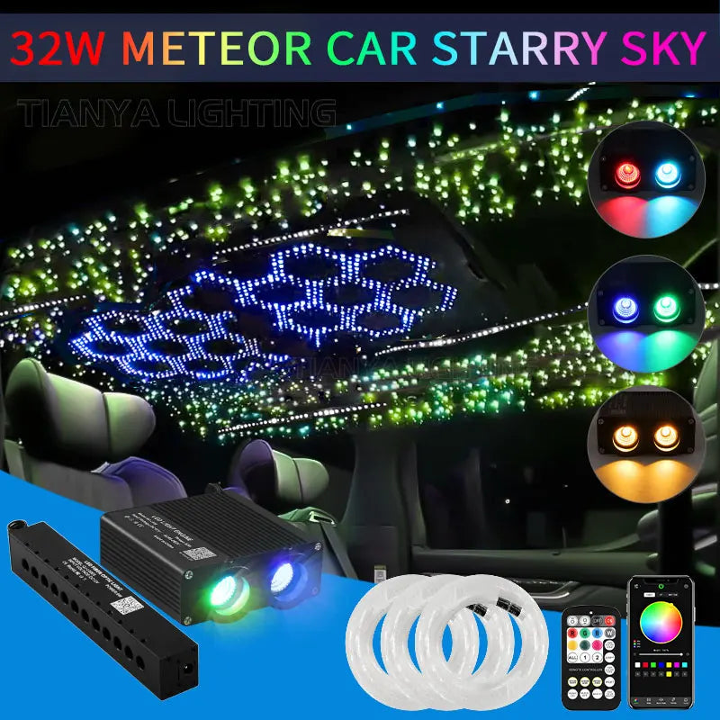 Ciel étoilé LED fibre optique 32 W – Éclairage d’ambiance premium à effet météore