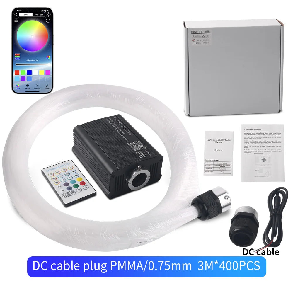 Ciel étoilé LED 16 W à fibre optique – Ambiance premium pour intérieur automobile