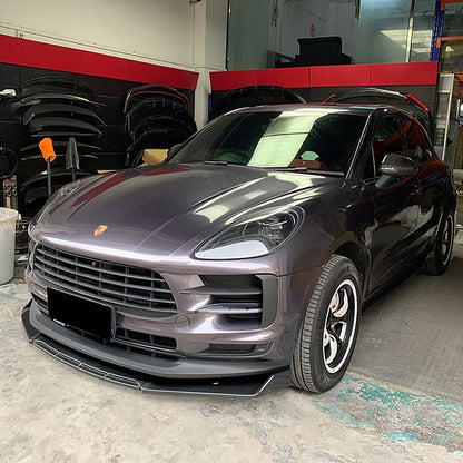 Lèvre avant style carbone Porsche Macan – Finition premium en ABS (2018–2021)