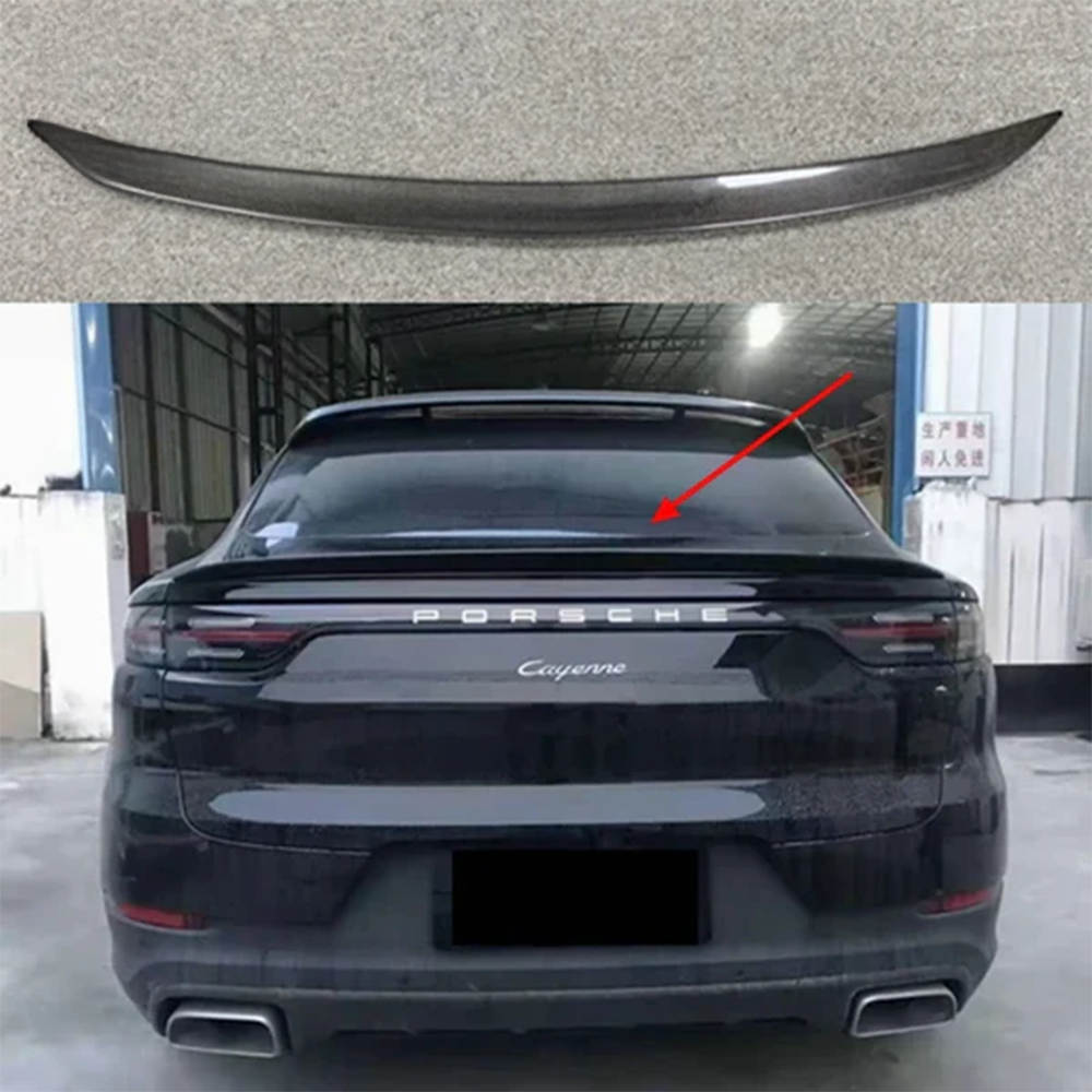 Aileron arrière Porsche Cayenne Coupé en carbone véritable – Finition prestige (2019–2023)