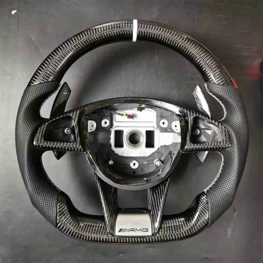 Volant AMG en carbone véritable & cuir premium – Finition sport Mercedes-Benz